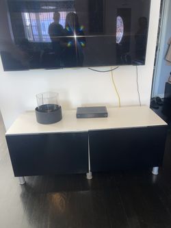 Black And White TV Console