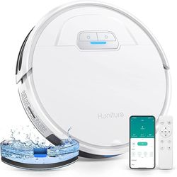 HONITURE Robot Vacuum and Mop Combo, 4000pa Strong Suction, G20 Robot Vacuum Cleaner with Self-Charging, 150Mins Max, App&Remote&Voice Control, Super