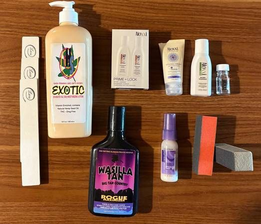 Hair Treatments, Skin Firming and Tanning Lotion with Nail Files *New