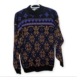 Vintage Rose Sparkle Black Gold Indigo Purple Snowflake Floral Sma