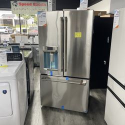 🚨4th Of July Sale🚨 GE Cafe Counter Depth 3-Door Refrigerator With Cold And Hot Water Dispenser 🚨