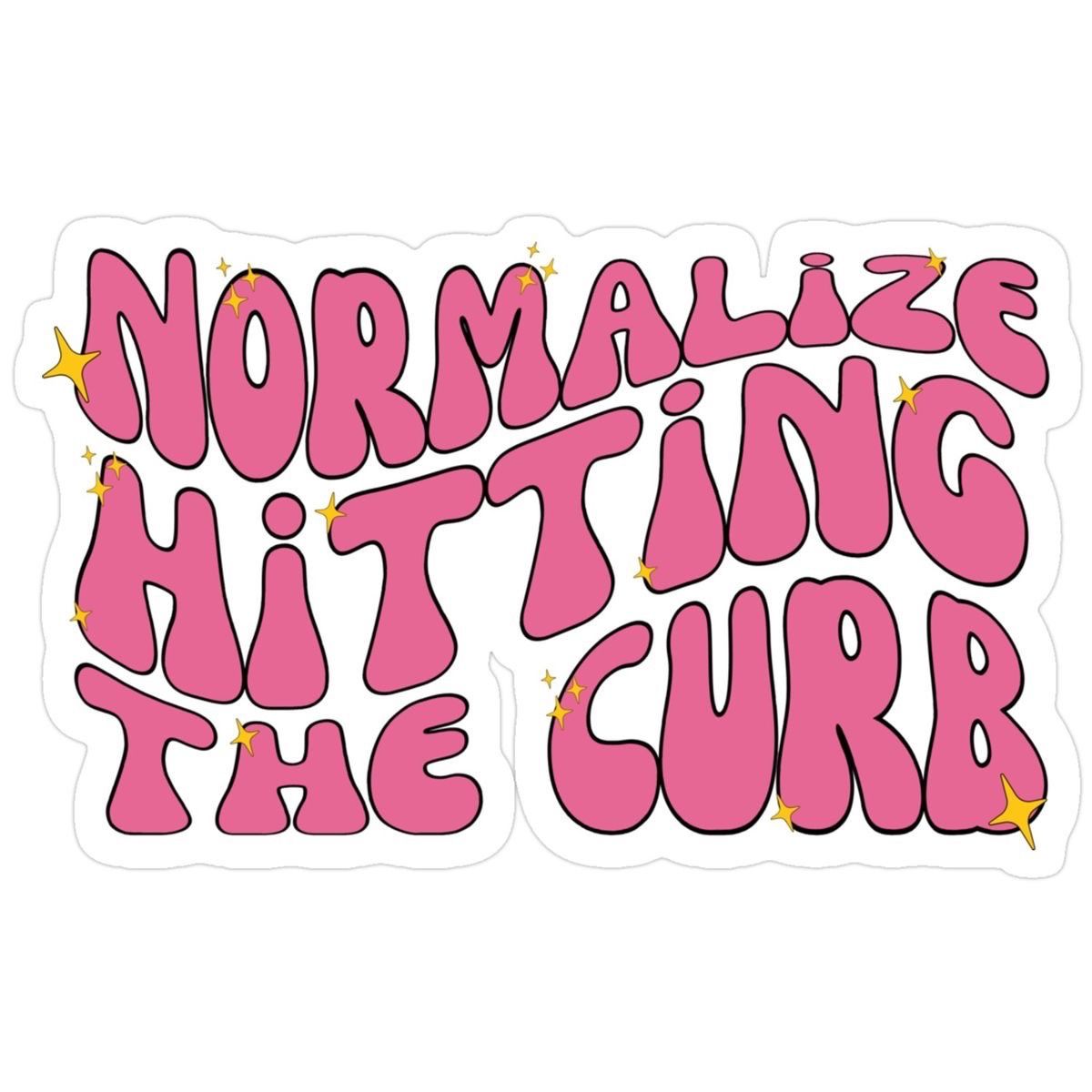 hitting curb car decal