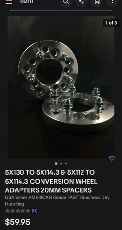 Spacers. New Never Used   4  Adapters