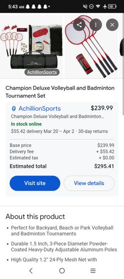 Volleyball & Badminton Portable Set