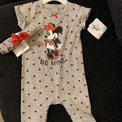 Mini mouse baby girl outfit NEW 6/9M 