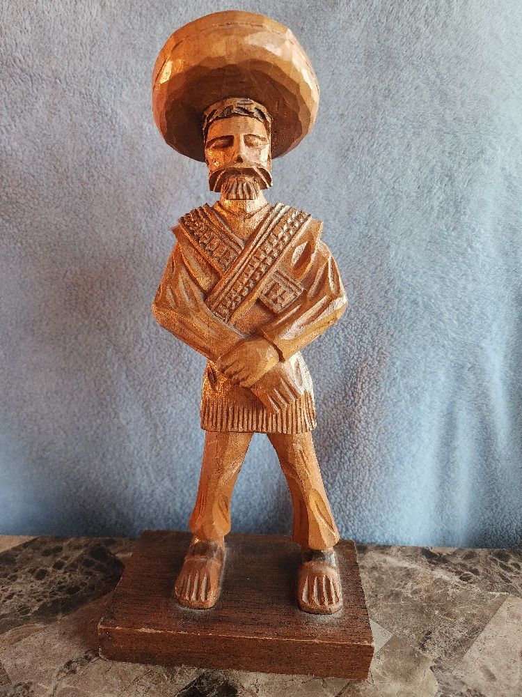 Hand Carved Wood Cowboy (Mexico)