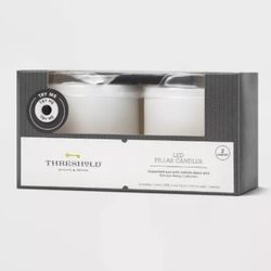 Target Threshold LED Pillar Candles Remote Control Set Of 2 Home Decor