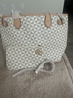 HANDBAG with MATCHING MAKEUP BAG