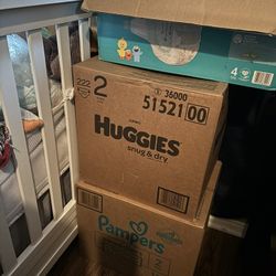 Pampers 186ct Never Opened & Huggies 222 Ct Never Opened 
