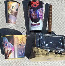 Lot Of 8 Popcorn Bucket Items