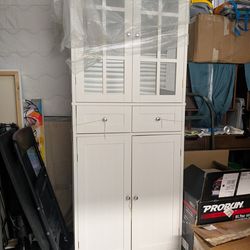 Pantry With Glass Doors 15x27x71