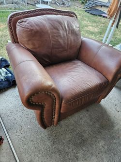 Comfy leather couch