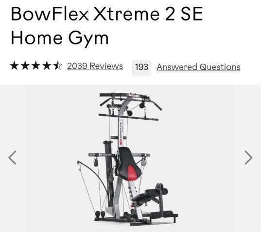BowFlex Xtreme 2 SE Home Gym