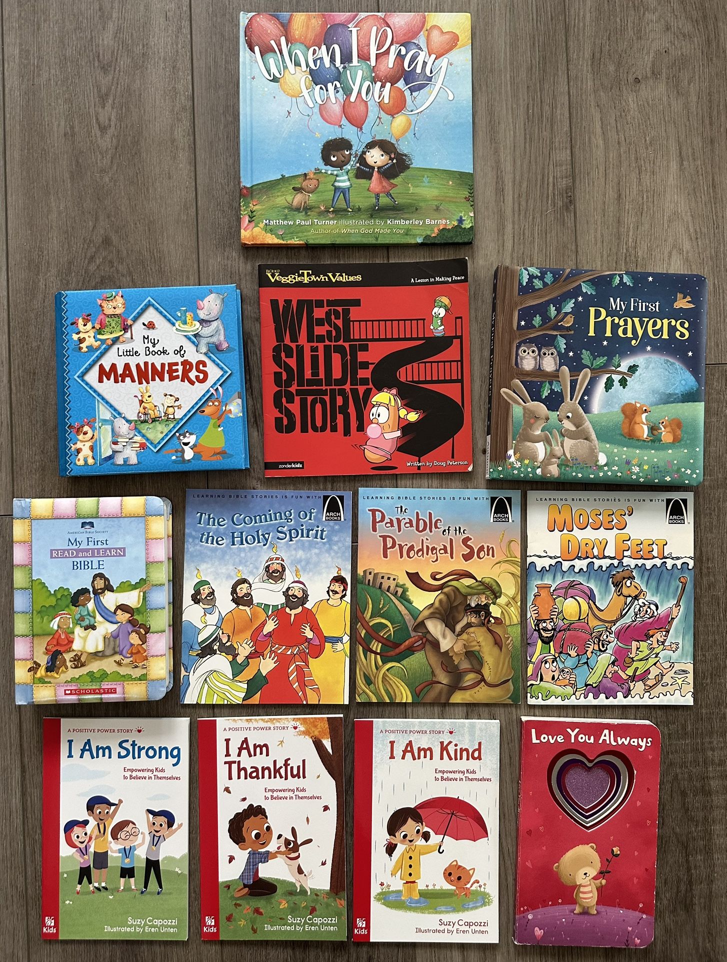📚 Children’s Christian & Positive Message Book Lot – 12 Titles (Bible Stories, Kindness, Manners, Prayer & More)