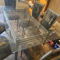 Beautiful glass dinette set