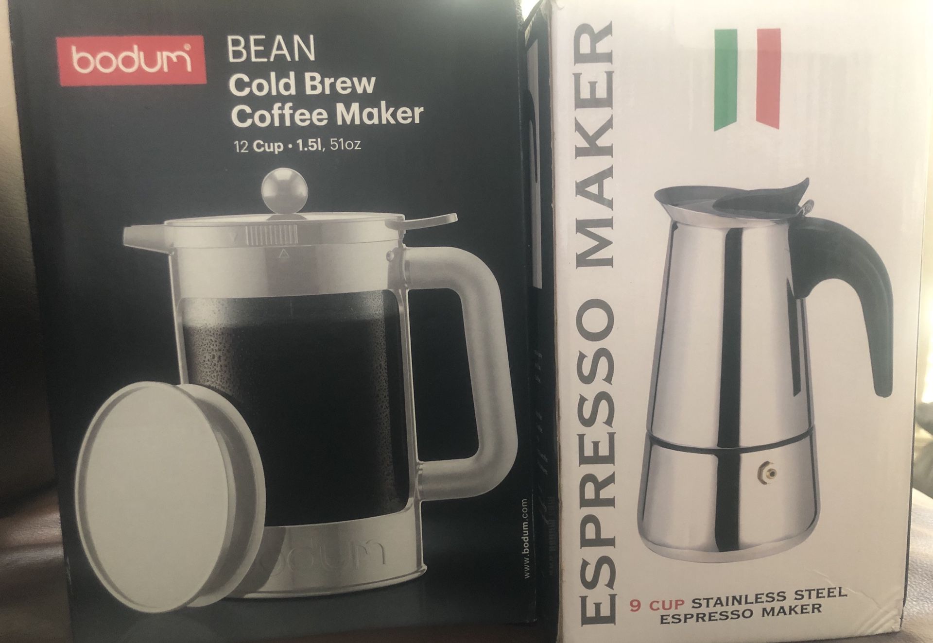 Coffee Maker. Cold Brew and Italian Espresso Maker