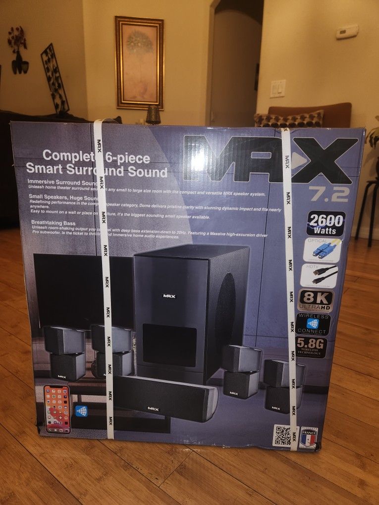 MRX 7.2 Complete 6 Piece Smart Sorround Sound System.