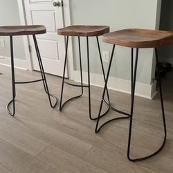 Real Wood Seat Bar Height Stools