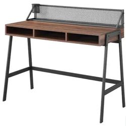 42 inch Mesh Back Desk - Walnut