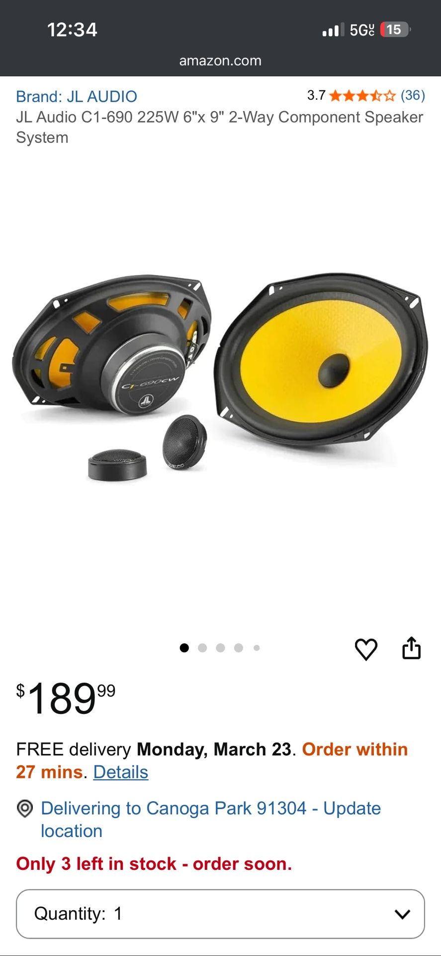 JL Audio 6x9 Speaker System