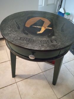 True Grit Refinished Hand-painted End, Night Stand Table