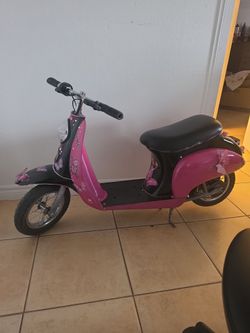 Kids Electric Ride-On Scooter Pink Black