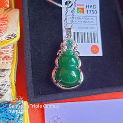 Lucky Fortune Natural Jade Style Pendant