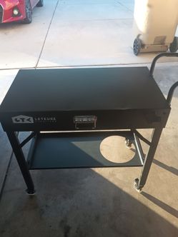 Leteuke portable outdoor grill cart  bbq table