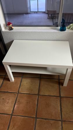 White ikea table
