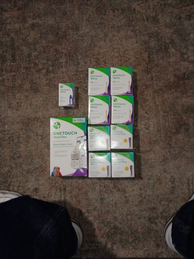One Touch Verio Flex ,Delica Plus Lancets,Verio Test Strips