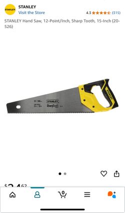 Stanley Hand Saw New