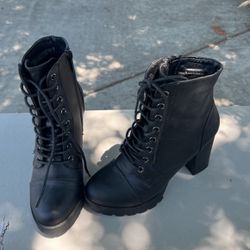 Heel Combat Boots 