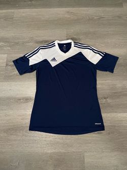 Adidas Men’s Soccer Practice White/Navy Blue Performance Jersey Shirt