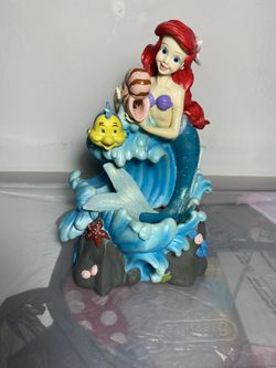 Vintage 1988 Disney Princess Ariel The Little Mermaid Musical Water Fountain