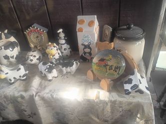 Glass cow kitchen decor