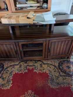 Console table, with optional all glass doors