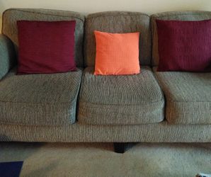 Oversized sofa (beige+black thread)