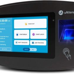 uAttend JR2000 Biometric Fingerprint, RFID, PIN Time Clock #1885Q R8