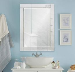 32x24 Inches Medium Rectangle Glass Shatter Resistant Contemporary Mirror