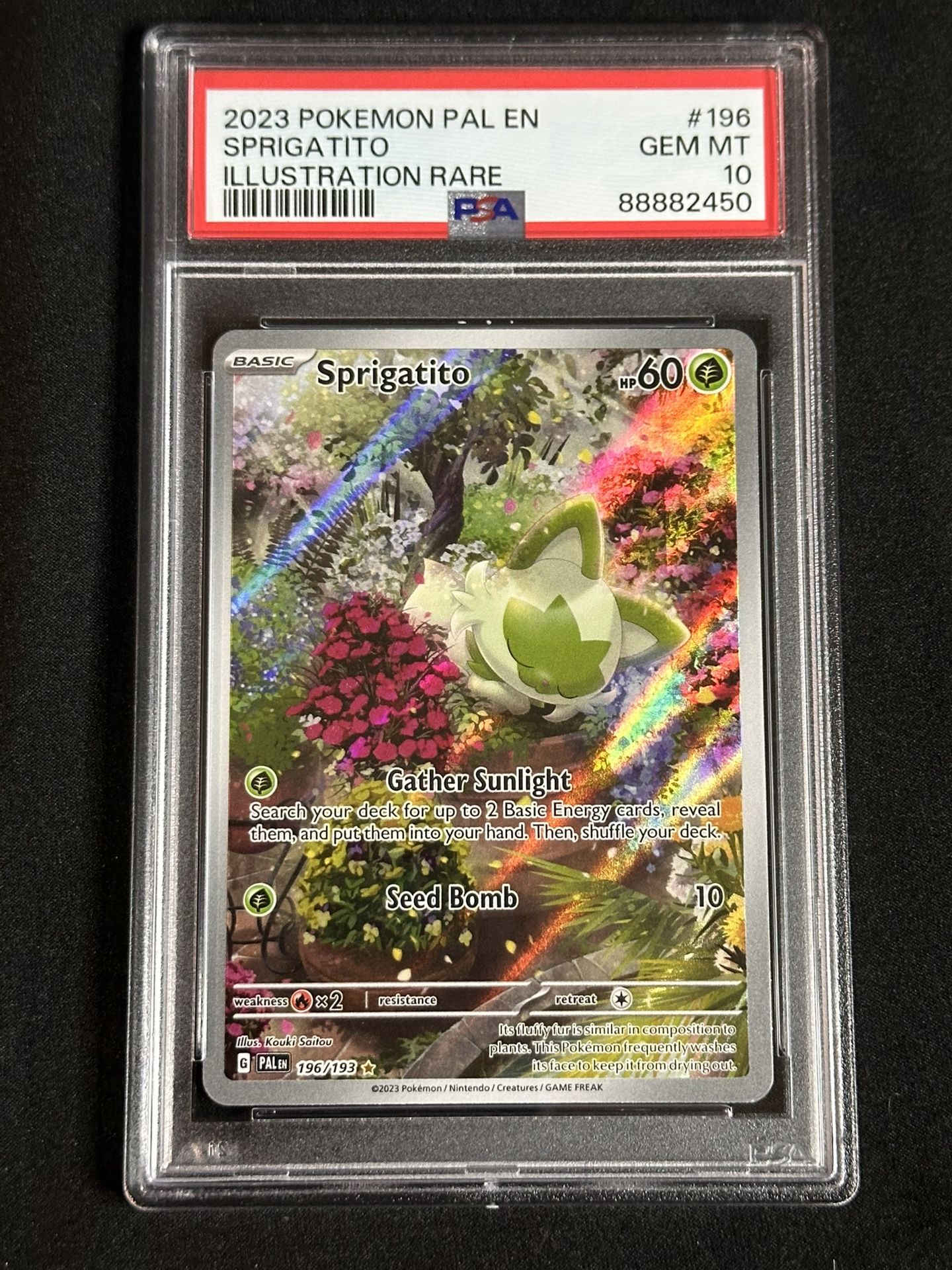 Pokemon Paldea Evolved Sprigatito Illustration Rare #196/193 PSA 10