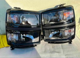14-15 Chevy Silverado 1500 Headlights Faros Calaveras Micas Luces Lamps