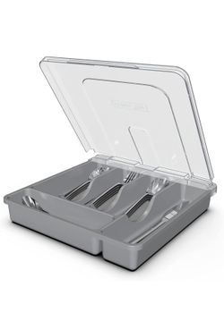 Grey Cutlery Tray