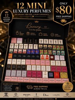Designer Inspired Mini Perfume Bundle – 12 Pieces