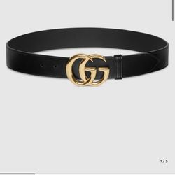 GUCCI Marmont GG  wide belt with shiny buckle Size 80 