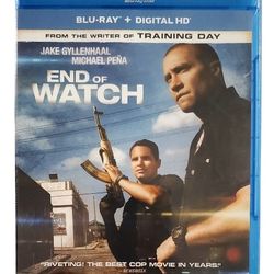 New End of Watch Blu-ray Rated R Action Crime Movie Sealed