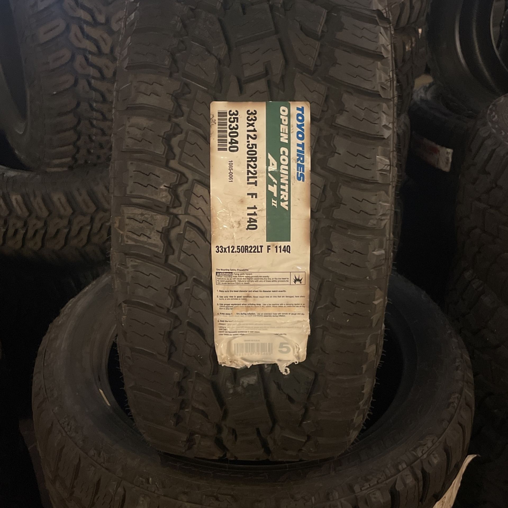 33x12.50R22 Toyo, Open Country All-Terrain