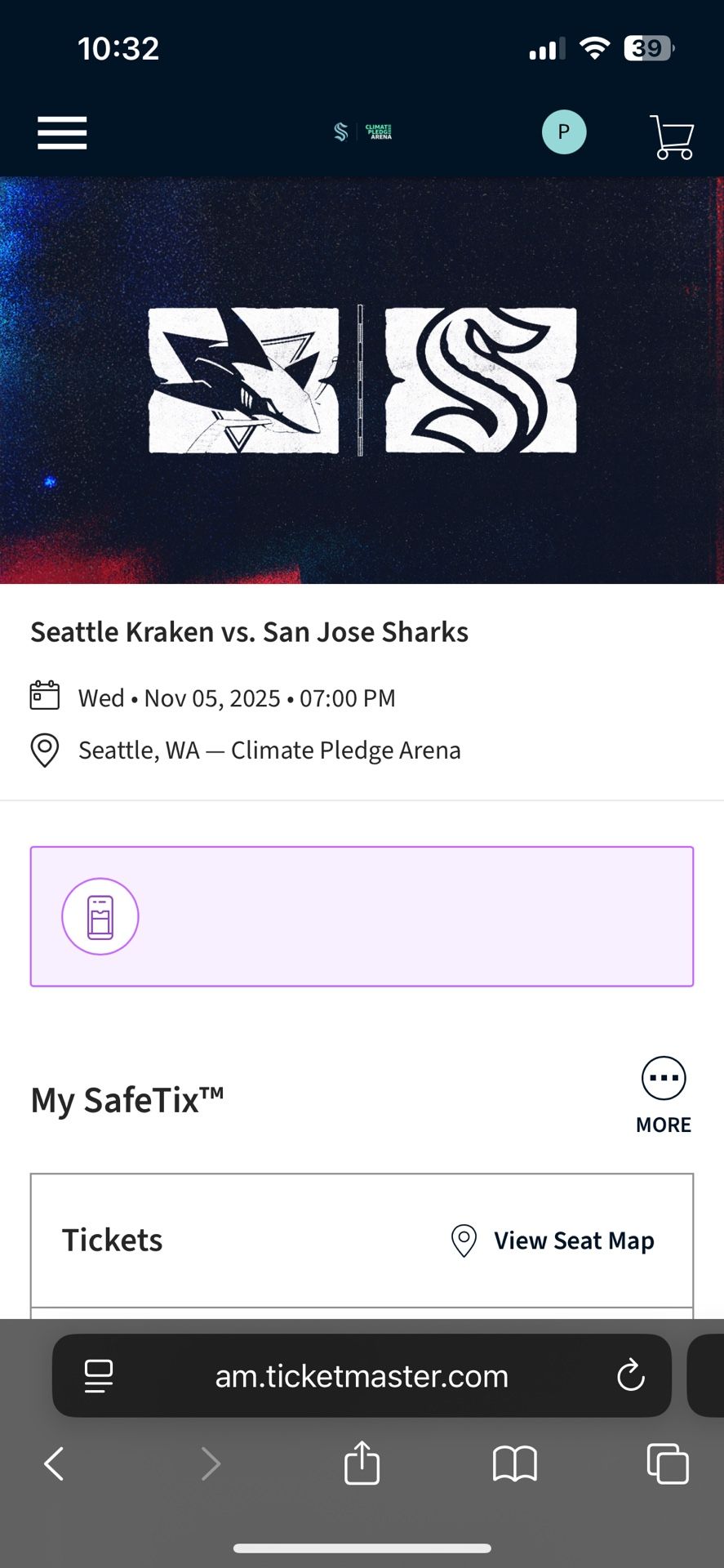 Kraken Vs Sharks 11/5