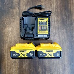 ‼️Firm Price‼️
 New (2) Batteries XR5 Dewalt & Charger 