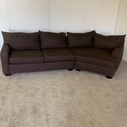 Brown Sectional Couch Sofa W/ Cuddler *Free Delivery**