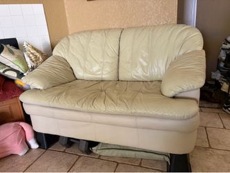 Leather Loveseat and Arm Chair